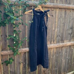 Navy Linen Dress